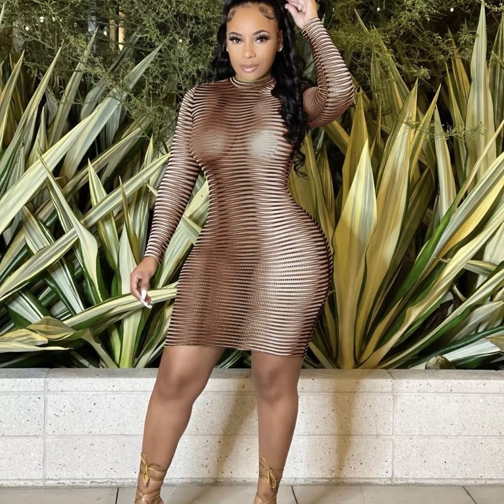 Chocolate Latte Long Sleeve Dress